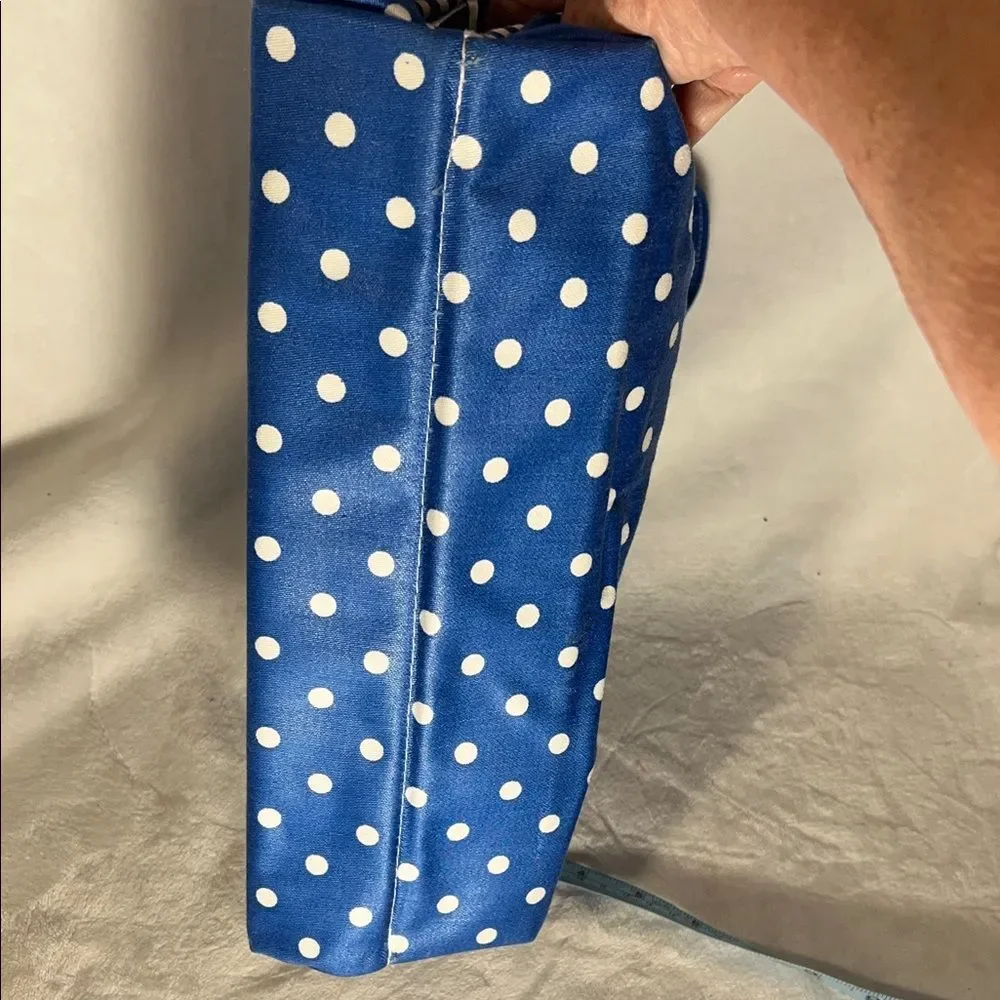 Christian Dior Blue and White Polka Dot Cosmetic Travel Bag - Picture 7 of 11